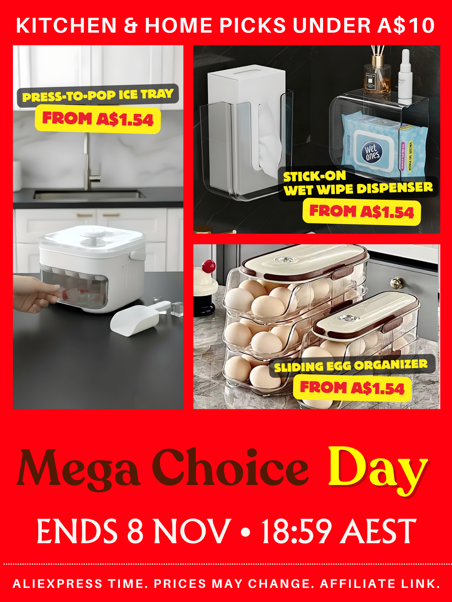 Mega Choice Day: Kitchen & Home Picks Under A$10