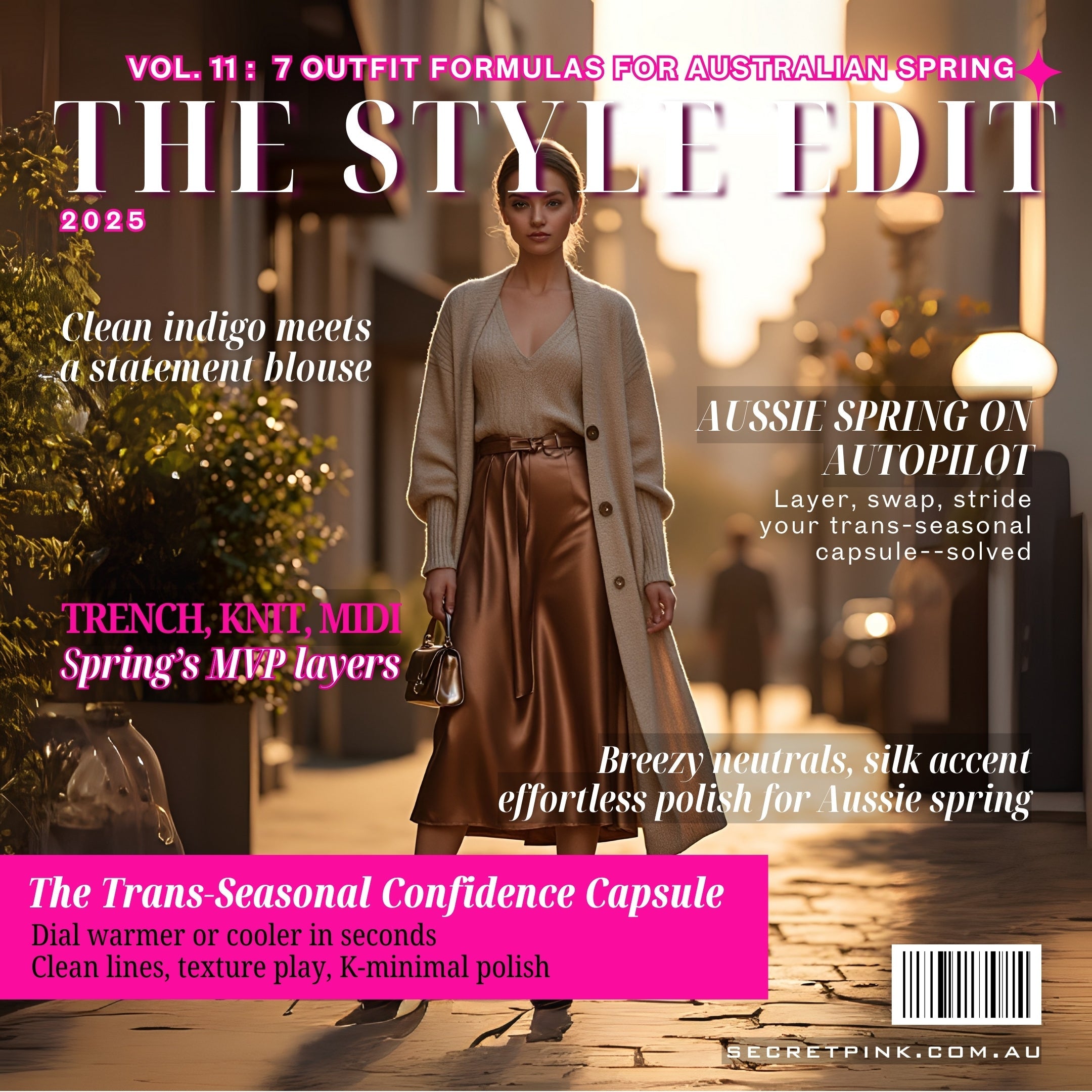 ✨ Volume 11: The Trans-Seasonal Confidence Capsule — 7 Outfit Formulas for Australian Spring